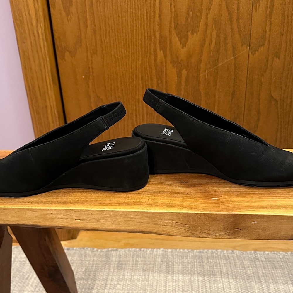 Eileen Fisher Women's Black Pointed Shoes size 7. - Picture 6 of 9
